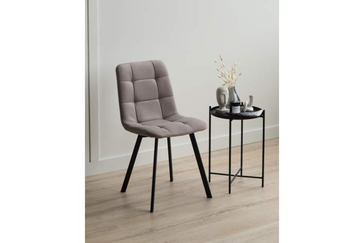 Стул на металлокаркасе Чилли латте / черный-1