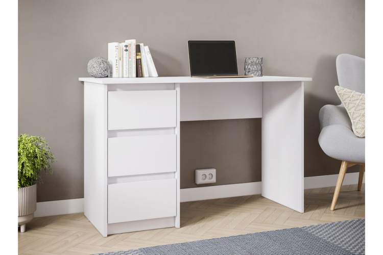 Компьютерный стол Идена СТП06-1200 ЛДСП белое / ЛДСП белое-1