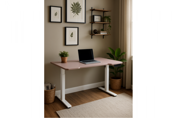 Компьютерный стол Маркос 120х75 розовый / белый-1
