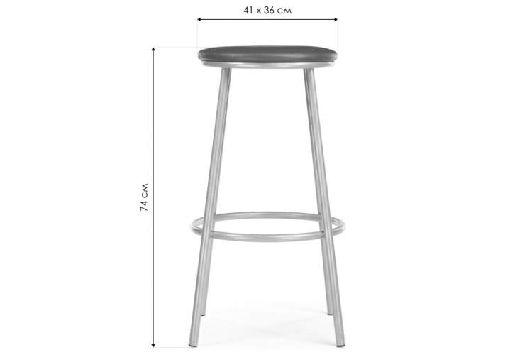 Барный стул Drezegomad серый полимер / светлый мусс-1