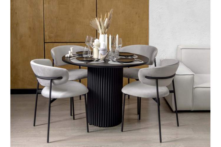 Стол деревянный Барел 110 черный / черный-2