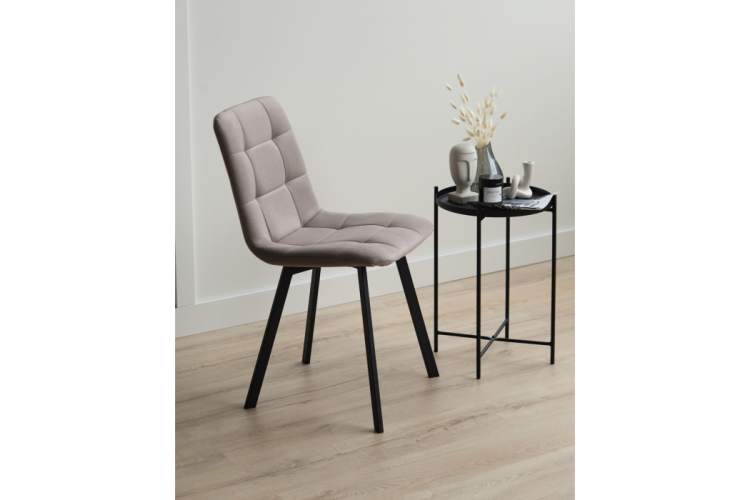 Стул на металлокаркасе Чилли латте / черный-2