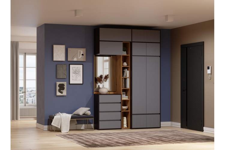 Прихожая Роут венге / графит софт комплектация 5