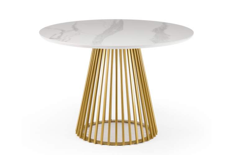 Керамический стол Нэнси 110 patagonoa bianco repose / золото