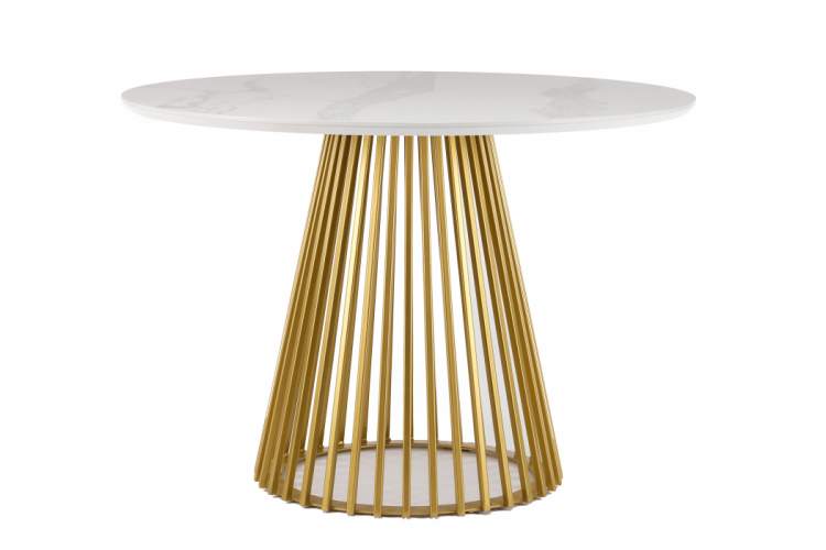 Керамический стол Нэнси 110 patagonoa bianco repose / золото-1