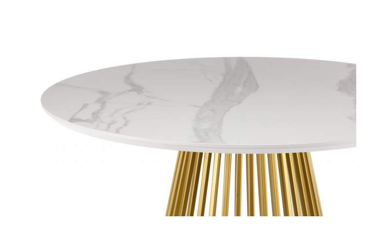 Керамический стол Нэнси 110 patagonoa bianco repose / золото-2