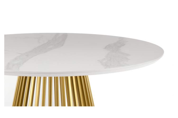 Керамический стол Нэнси 110 patagonoa bianco repose / золото-3
