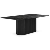 Керамический стол Ривера 220x110 пленка черный кварц / черный