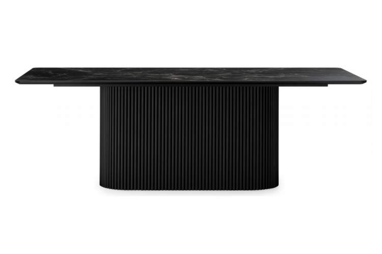 Керамический стол Ривера 220x110 пленка черный кварц / черный-8