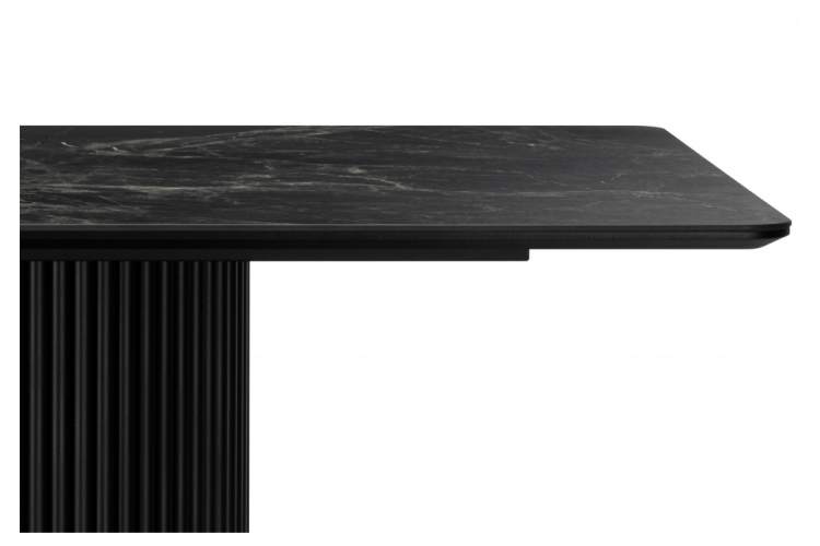 Керамический стол Ривера 220x110 пленка черный кварц / черный-10