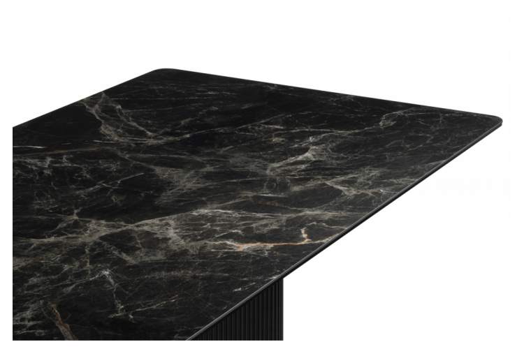 Керамический стол Ривера 220x110 пленка черный кварц / черный-11