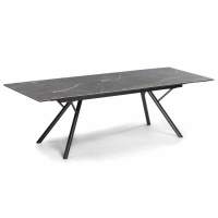 Керамический стол Ворен 180(240)x90 nero markina / черный