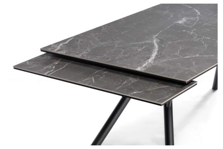 Керамический стол Ворен 180(240)x90 nero markina / черный-11