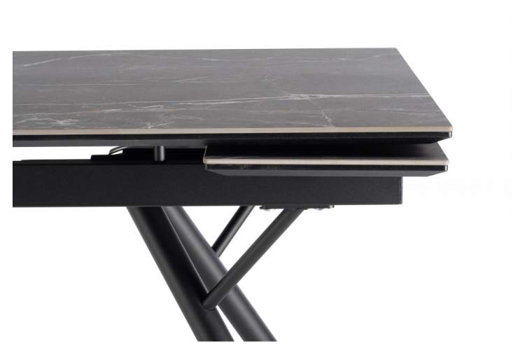 Керамический стол Ворен 180(240)x90 nero markina / черный-13