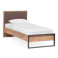 Кровать Iris 90х200 металл дуб вотан / черный муар