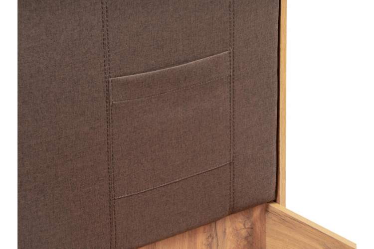 Кровать Iris 90х200 металл дуб вотан / черный муар-3