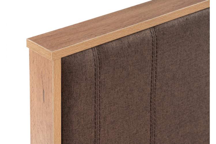 Кровать Iris 90х200 металл дуб вотан / черный муар-4