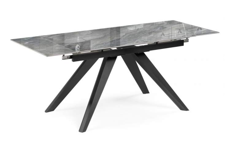 Керамический стол Морсби 140(200)х80х80 оробико / черный