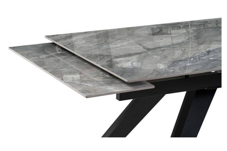 Керамический стол Морсби 140(200)х80х80 оробико / черный-5