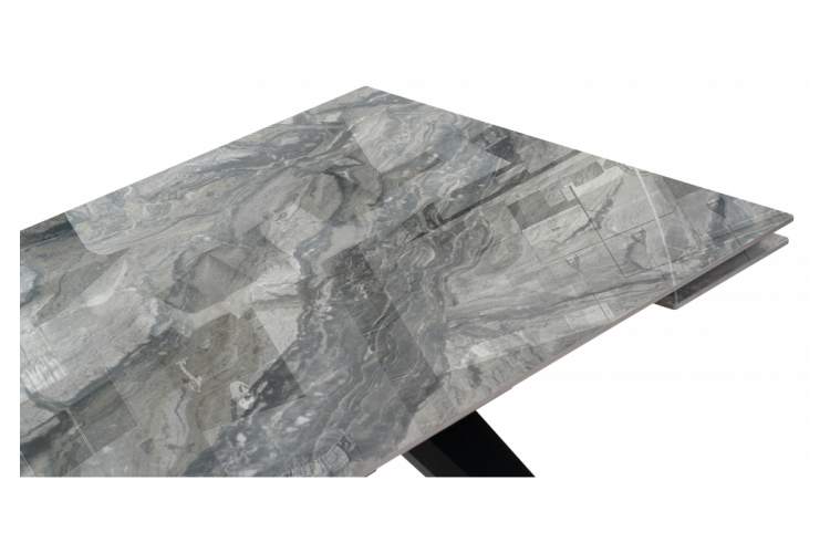 Керамический стол Морсби 140(200)х80х80 оробико / черный-6