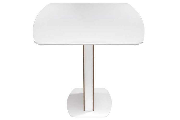 Стол стеклянный Оливер лиственница горная / белый-3