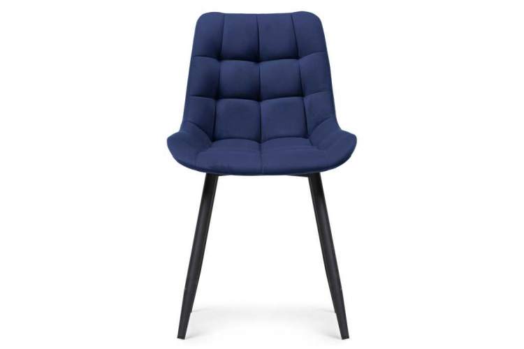 Стул на металлокаркасе Челси синий / черный-1