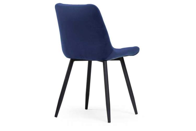 Стул на металлокаркасе Челси синий / черный-2