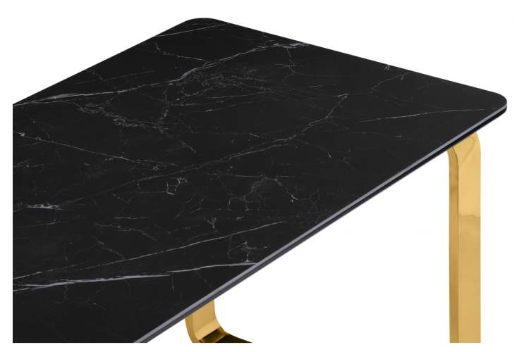 Керамический стол Селена 4 160х90 черный мрамор / золото-4