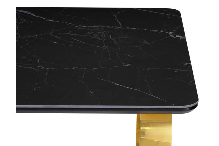 Керамический стол Селена 4 160х90 черный мрамор / золото-5