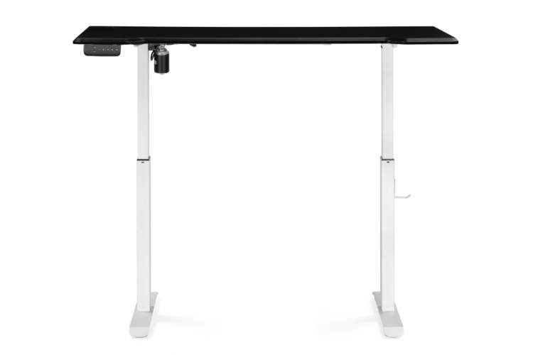 Компьютерный стол Маркос с механизмом подъема 140х80х75 черная шагрень / белый-3