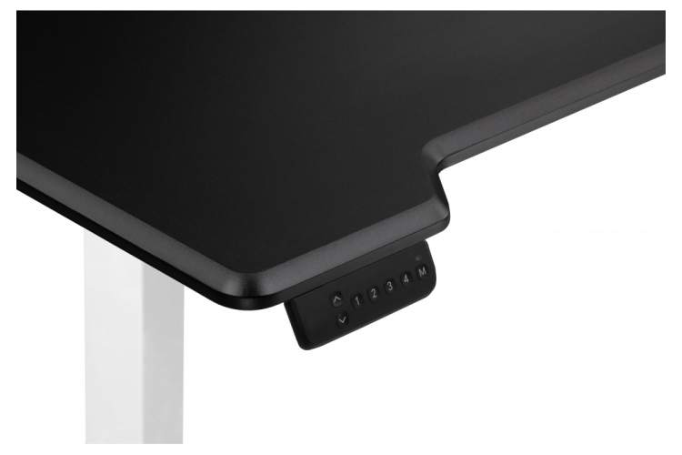 Компьютерный стол Маркос с механизмом подъема 140х80х75 черная шагрень / белый-6