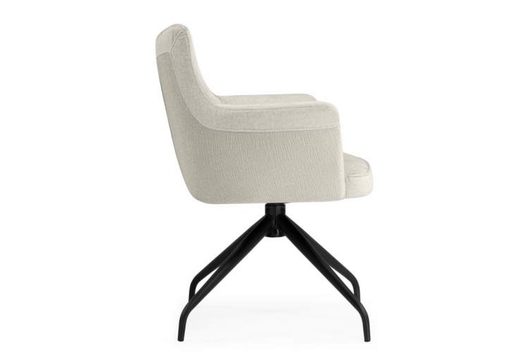 Стул на металлокаркасе Kaser 360 крутящийся ivory / black-4