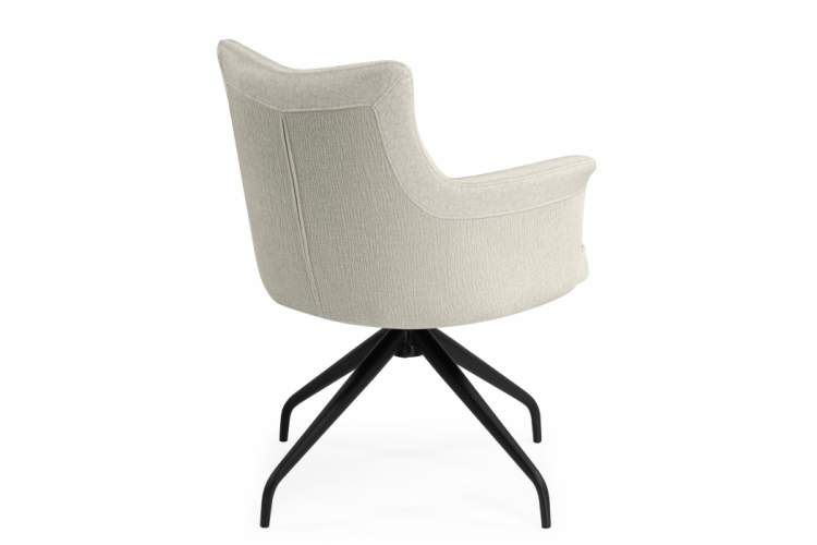 Стул на металлокаркасе Kaser 360 крутящийся ivory / black-5