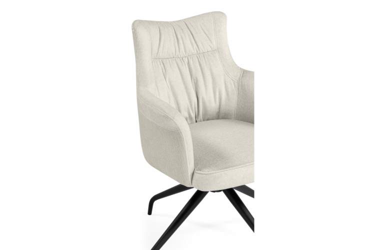 Стул на металлокаркасе Kaser 360 крутящийся ivory / black-7