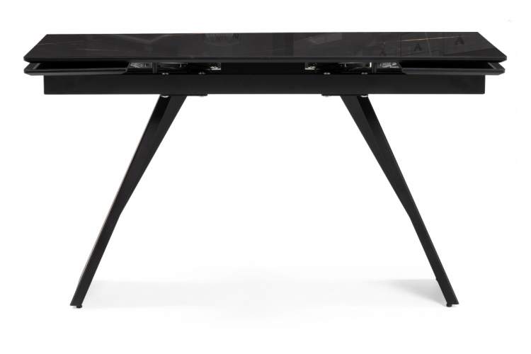 Стол стеклянный Хорсборо 140(200)х80х79 обсидиан / черный-2