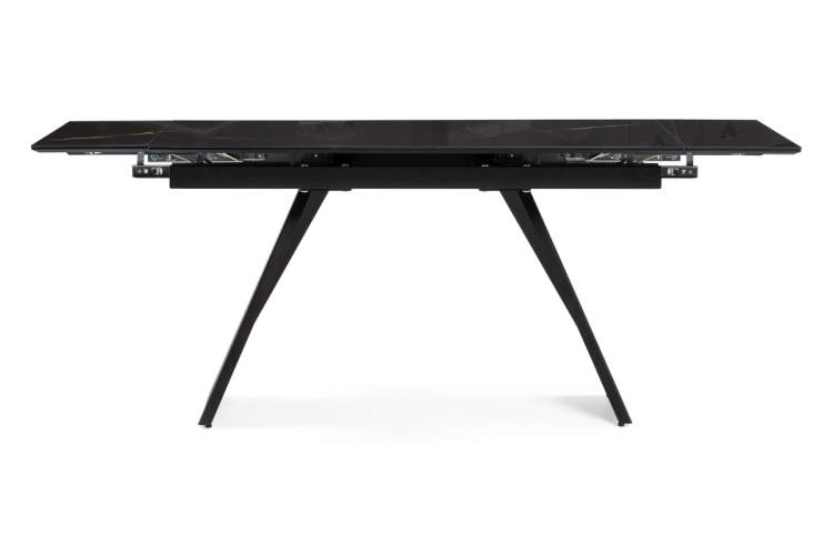 Стол стеклянный Хорсборо 140(200)х80х79 обсидиан / черный-3