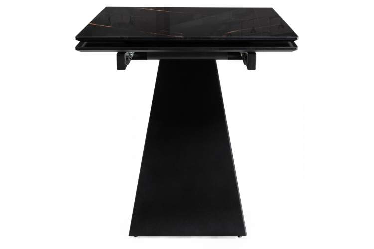 Стол стеклянный Хорсборо 140(200)х80х79 обсидиан / черный-4