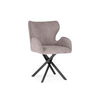 Стул на металлокаркасе Карлайл латте brendy smoke 04 / черный