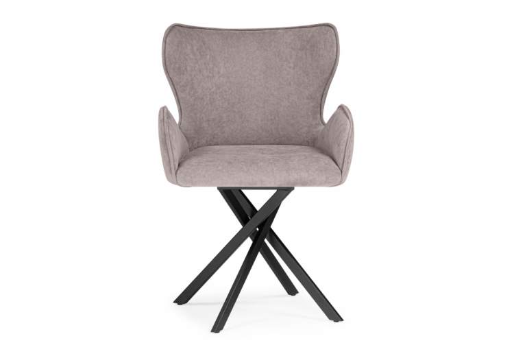 Стул на металлокаркасе Карлайл латте brendy smoke 04 / черный-2