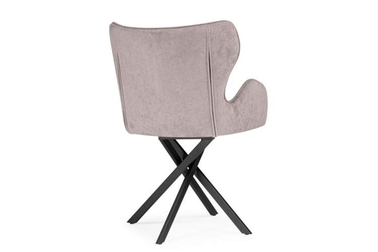 Стул на металлокаркасе Карлайл латте brendy smoke 04 / черный-4