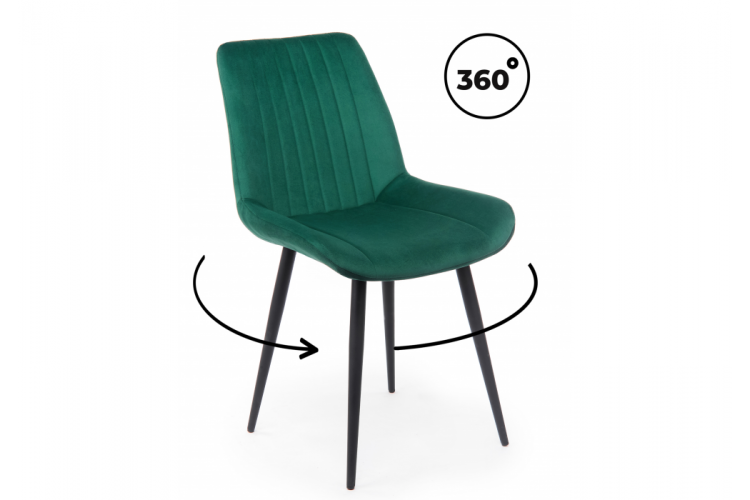 Стул на металлокаркасе Седа 360 зеленый (zd 667) / черный np