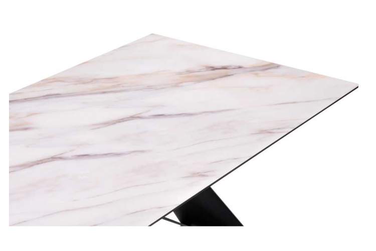 Стол стеклянный Ноттингем 180х90х74 оптивайт / черный-3