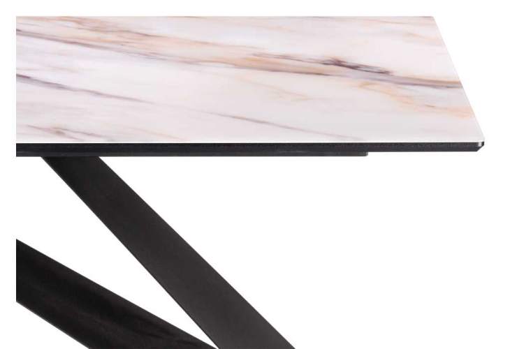 Стол стеклянный Ноттингем 180х90х74 оптивайт / черный-4