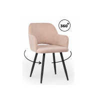 Стул на металлокаркасе Эолин 360 латте (glory 10) / черный