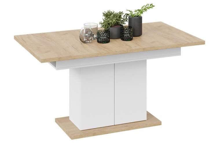 Стол деревянный Детройт Тип 1 белый / дуб крафт золотой