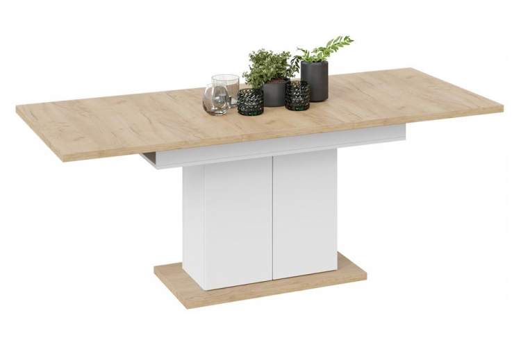 Стол деревянный Детройт Тип 1 белый / дуб крафт золотой-5