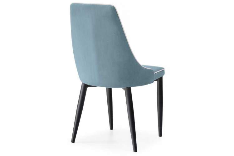 Стул на металлокаркасе Kora 1 light blue / white / black-3