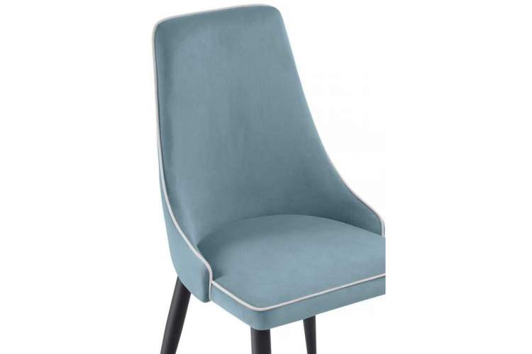 Стул на металлокаркасе Kora 1 light blue / white / black-4