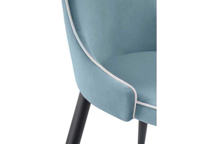 Стул на металлокаркасе Kora 1 light blue / white / black-5