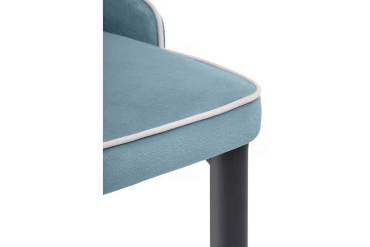Стул на металлокаркасе Kora 1 light blue / white / black-6